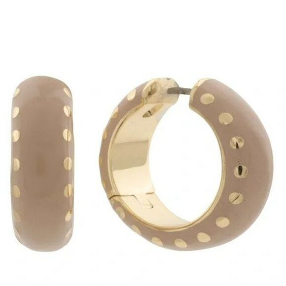 Gorjana Gold Asher Hoops in Stone - Picture 1 of 3